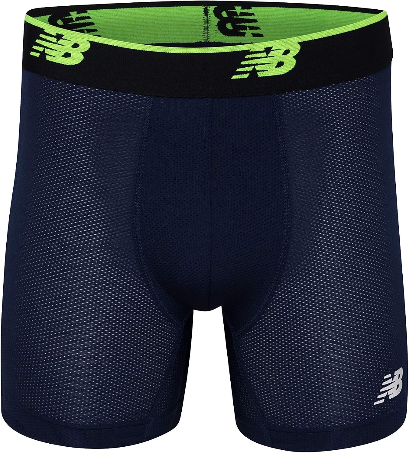 image:imageNew Balance Mens Mesh Jersey Performance Wicking No Fly Boxer Briefs Underwear 4 PackBlackstSteelPigmentrgBlackrg