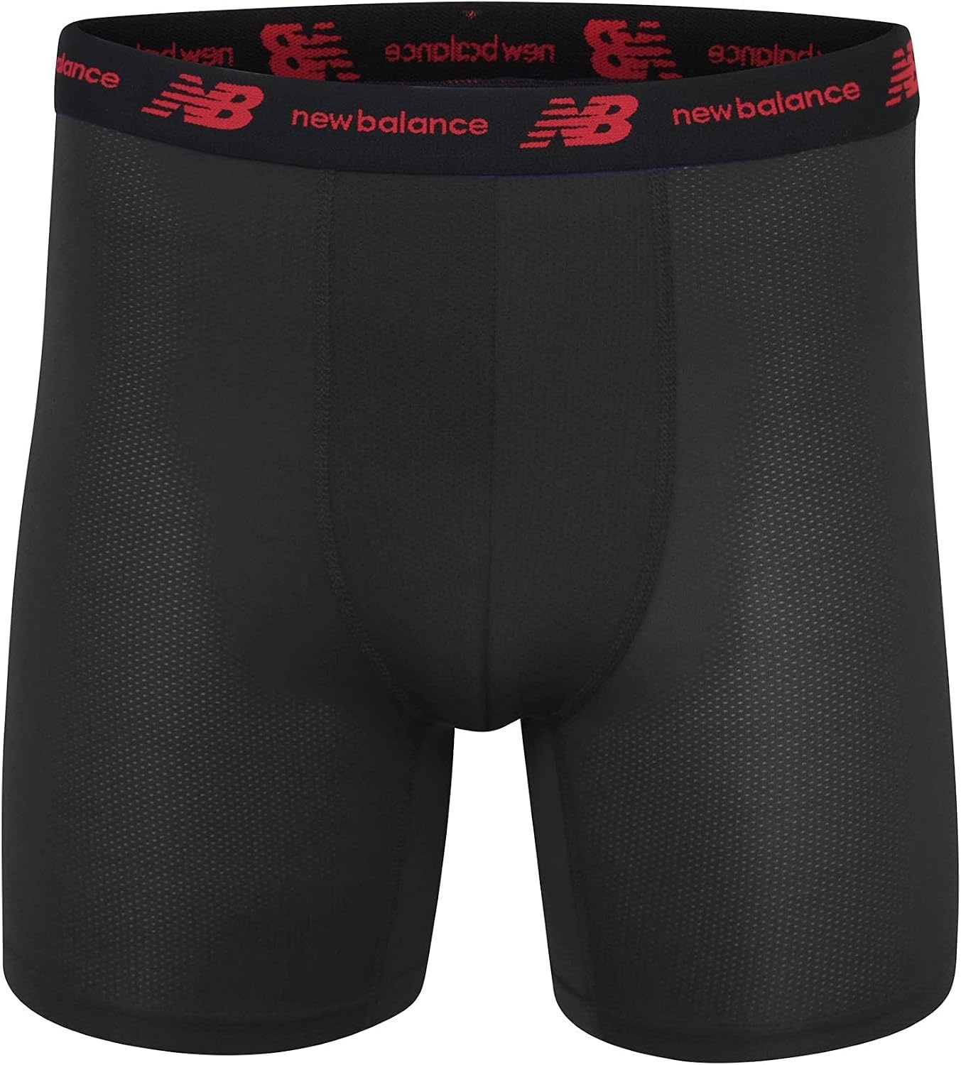 image:imageNew Balance Mens Mesh Jersey Performance Wicking No Fly Boxer Briefs Underwear 4 PackNavyBlackTeam RedNavy