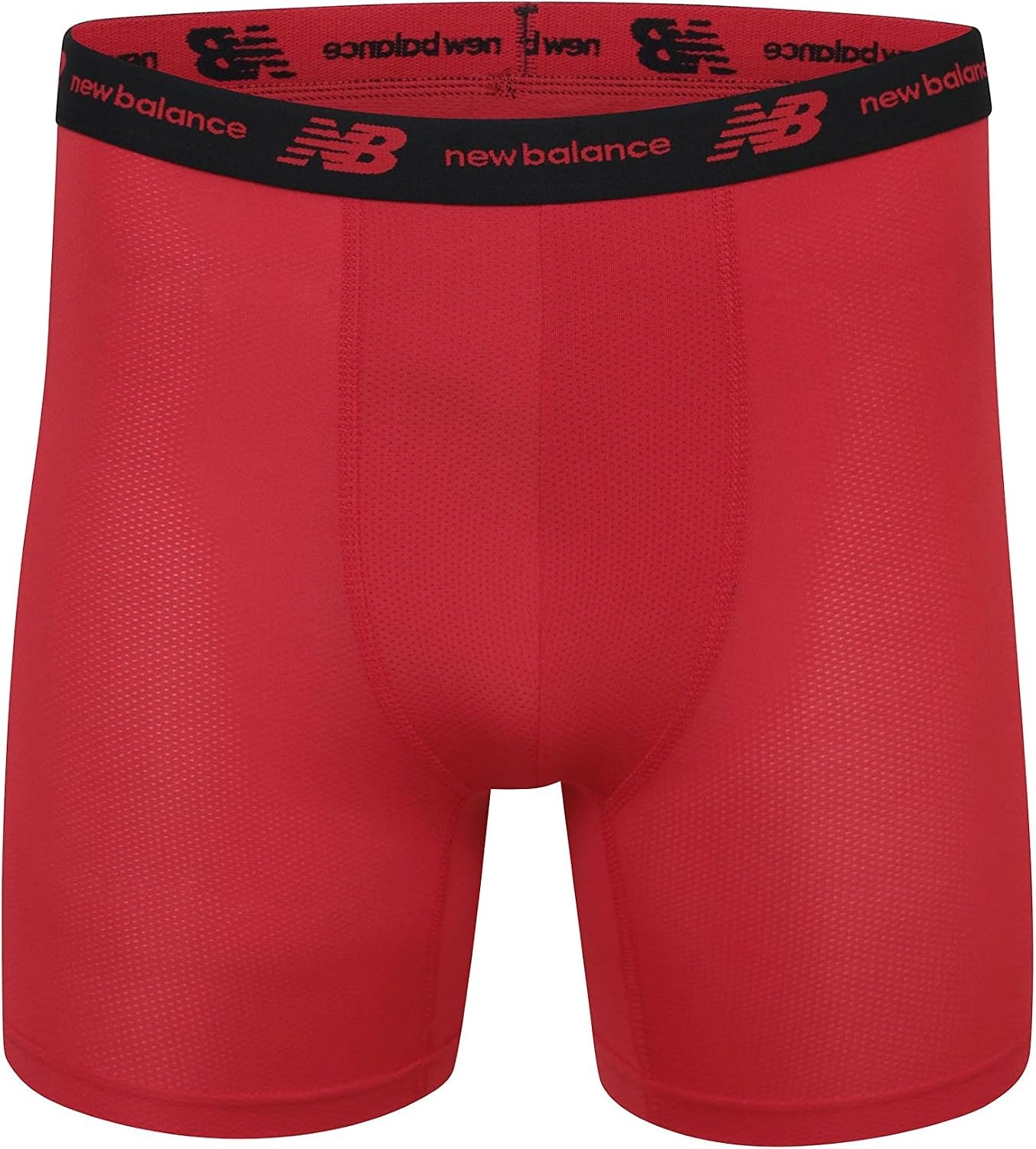 image:imageNew Balance Mens Mesh Jersey Performance Wicking No Fly Boxer Briefs Underwear 4 PackNavyBlackTeam RedNavy