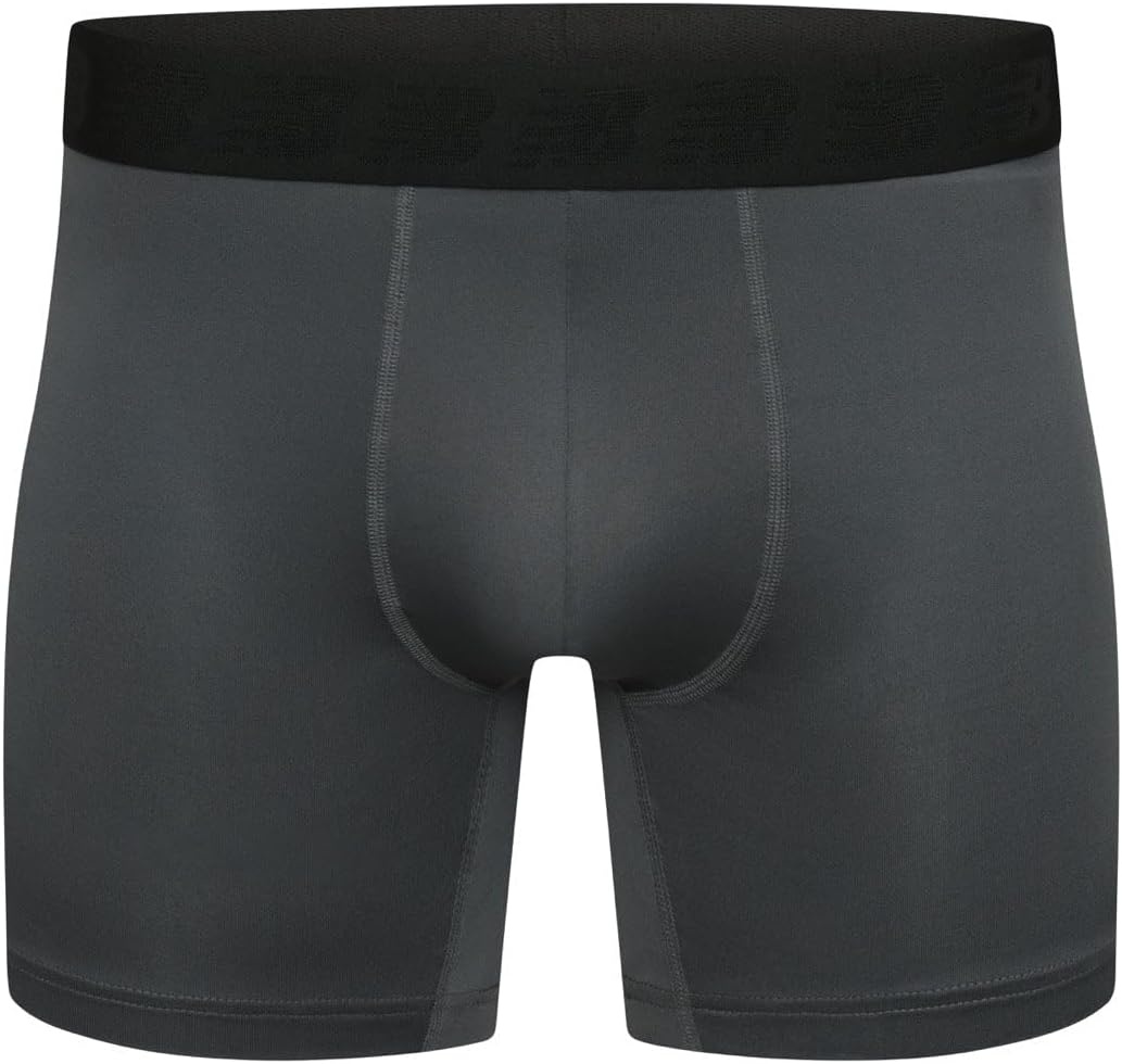 image:imageNew Balance Mens Performance Boxer Briefs Moisture Wicking Lightweight Breathable Underwear Tagless 6 PackBlackNavyOrangeBlackNavyArctic