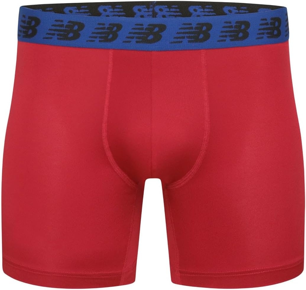 image:imageNew Balance Mens Performance Boxer Briefs Moisture Wicking Lightweight Breathable Underwear Tagless 6 PackTeam NavyTeam RedDark GreyTeam RoyalDark GreyTeam Navy