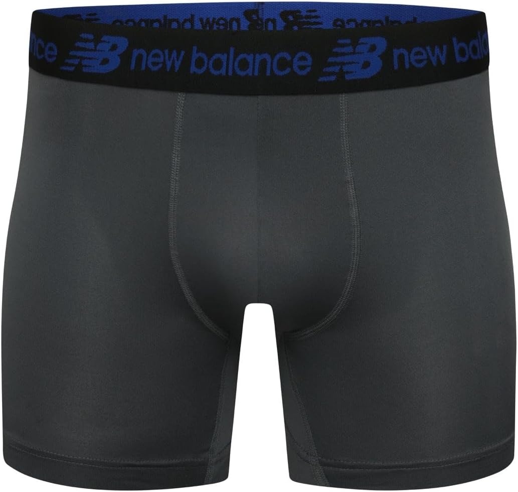 image:imageNew Balance Mens Performance Boxer Briefs Moisture Wicking Lightweight Breathable Underwear Tagless 6 PackTeam NavyTeam RedDark GreyTeam RoyalDark GreyTeam Navy