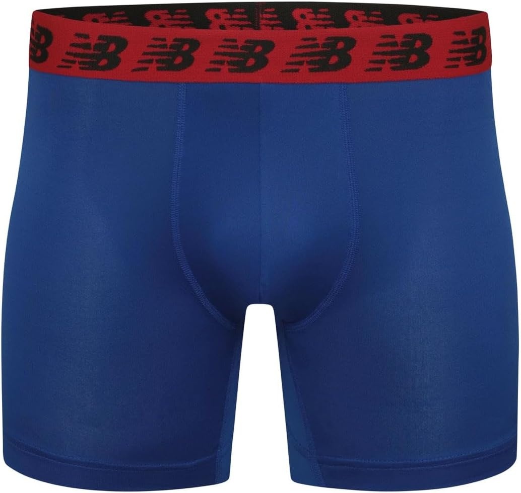image:imageNew Balance Mens Performance Boxer Briefs Moisture Wicking Lightweight Breathable Underwear Tagless 6 PackTeam NavyTeam RedDark GreyTeam RoyalDark GreyTeam Navy