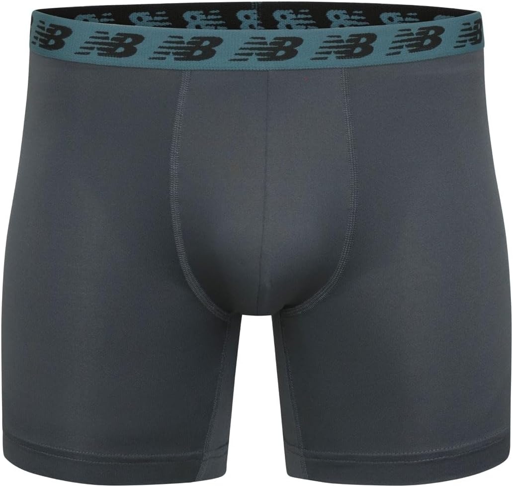 image:imageNew Balance Mens Performance Boxer Briefs Moisture Wicking Lightweight Breathable Underwear Tagless 6 PackTeam NavyThunderJadeAiry