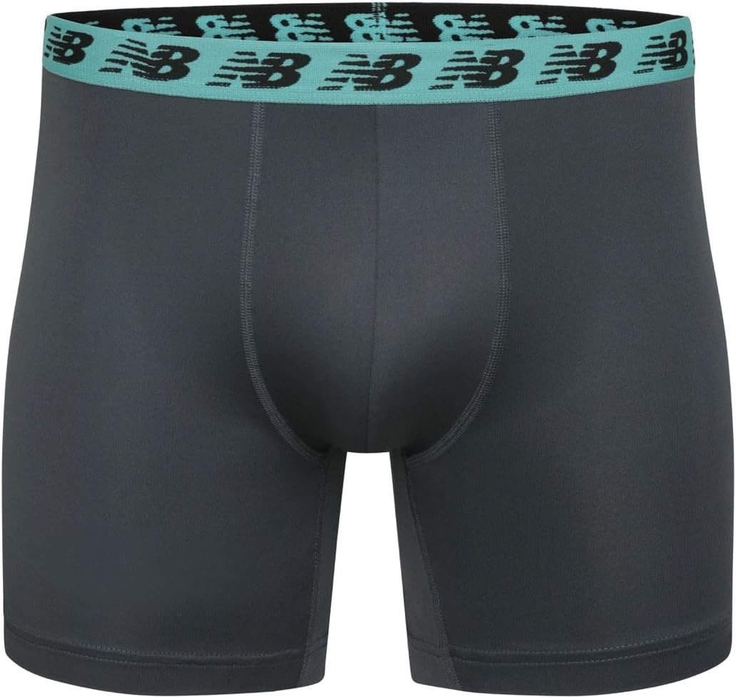 image:imageNew Balance Mens Performance Boxer Briefs Moisture Wicking Lightweight Breathable Underwear Tagless 6 PackTeam NavyThunderJadeAiry
