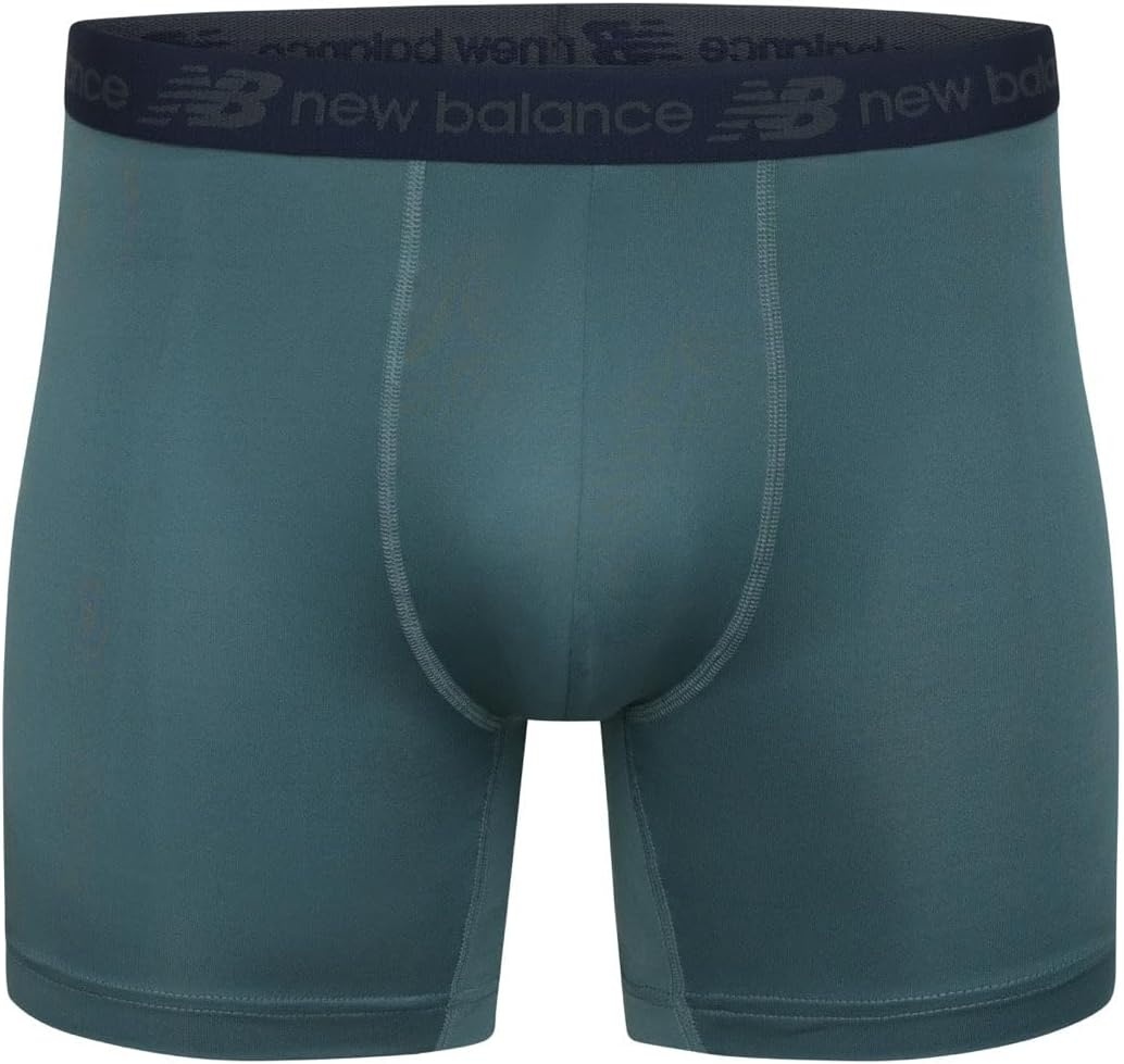 image:imageNew Balance Mens Performance Boxer Briefs Moisture Wicking Lightweight Breathable Underwear Tagless 6 PackTeam NavyThunderJadeAiry