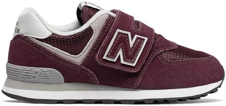 image:imageNew Balance UnisexChild 574 V1 Evergreen Hook and Loop SneakerBurgundyGrey