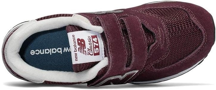 image:imageNew Balance UnisexChild 574 V1 Evergreen Hook and Loop SneakerBurgundyGrey