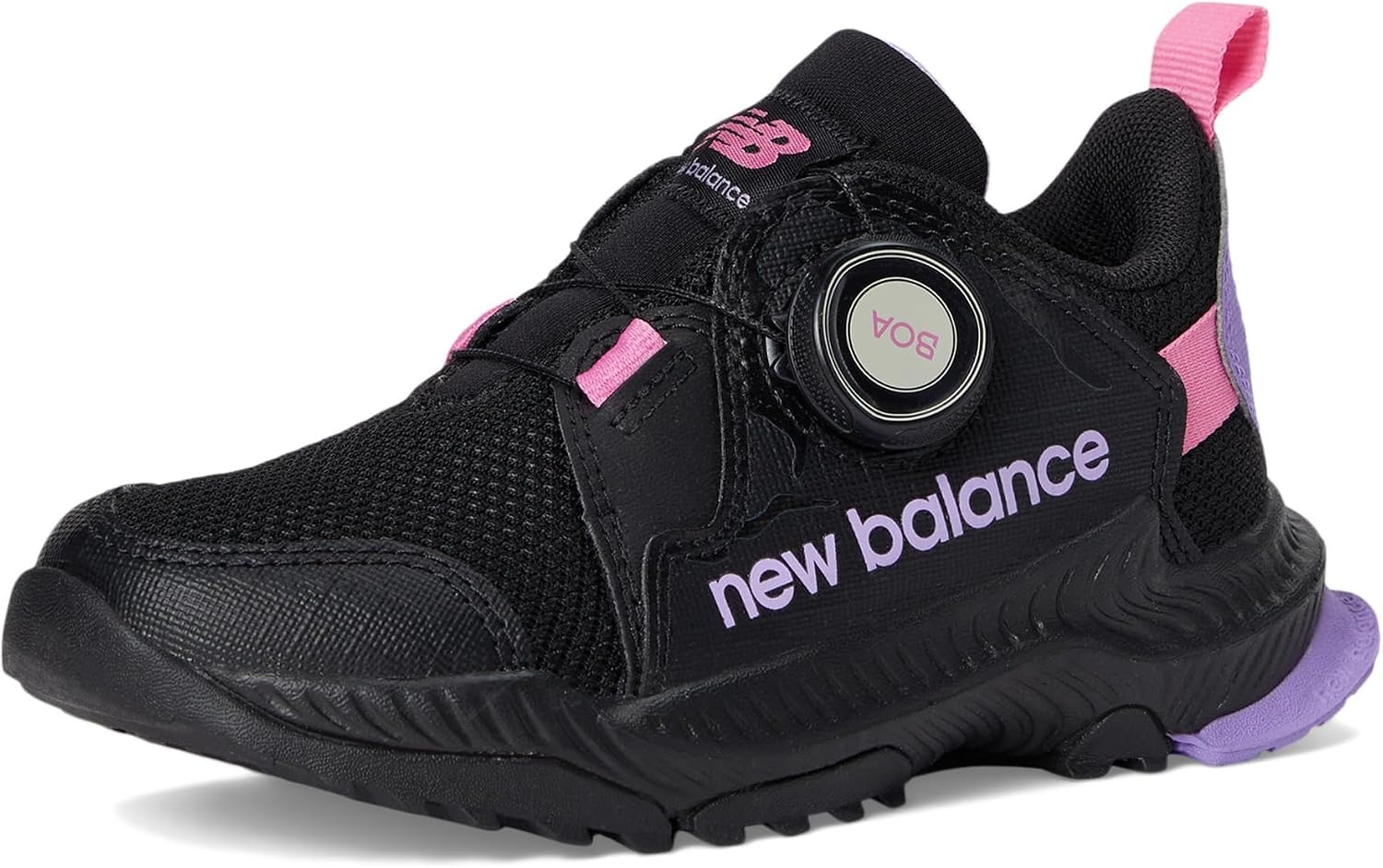 image:imageNew Balance UnisexChild Dynasoft Trail Magic V1 Boa Running ShoeBlackViolet CrushReal Pink