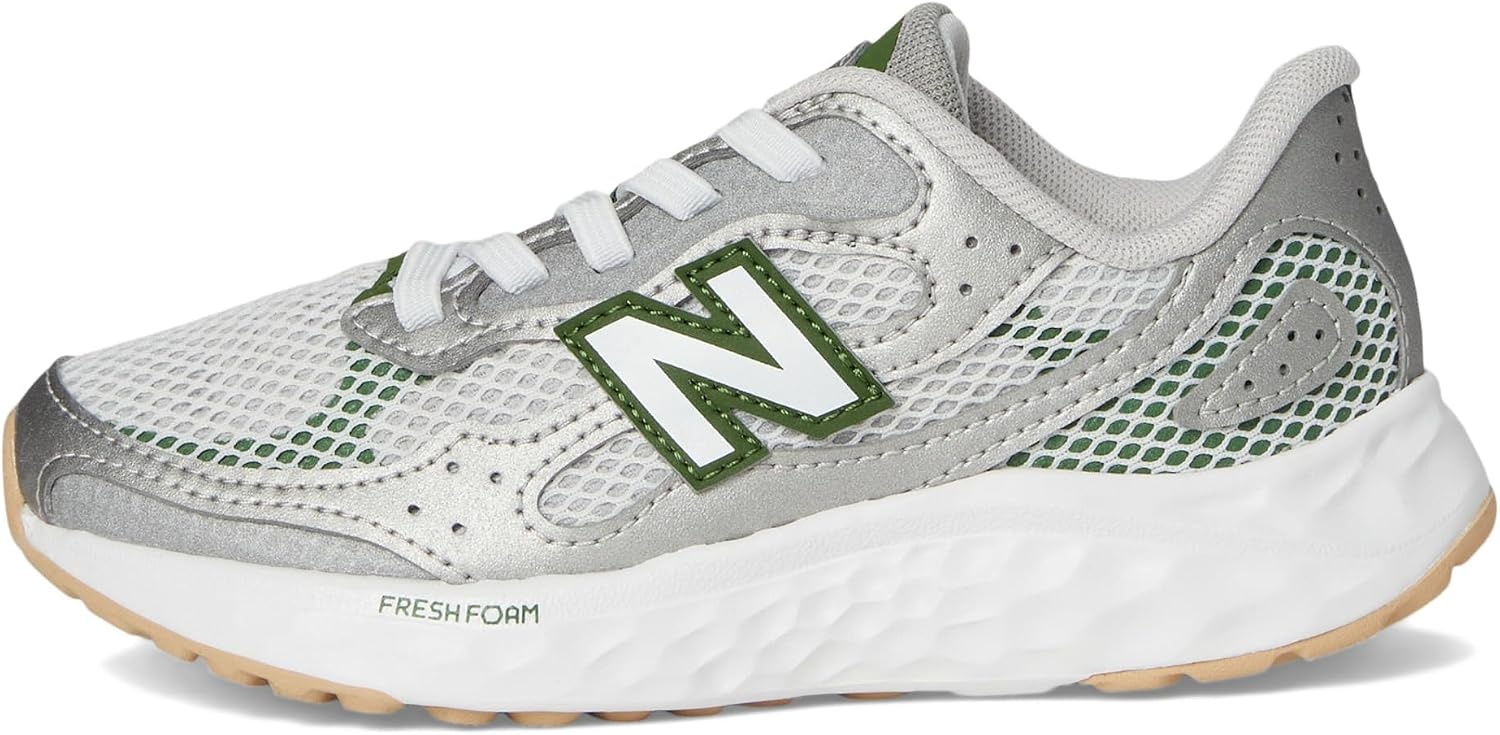 image:imageNew Balance UnisexChild Fresh Foam Arishi V4 Tiralux BungeeRaincloudDark Silver MetallicAlpine Green