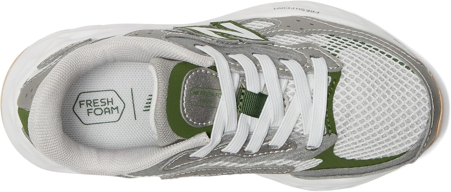 image:imageNew Balance UnisexChild Fresh Foam Arishi V4 Tiralux BungeeRaincloudDark Silver MetallicAlpine Green
