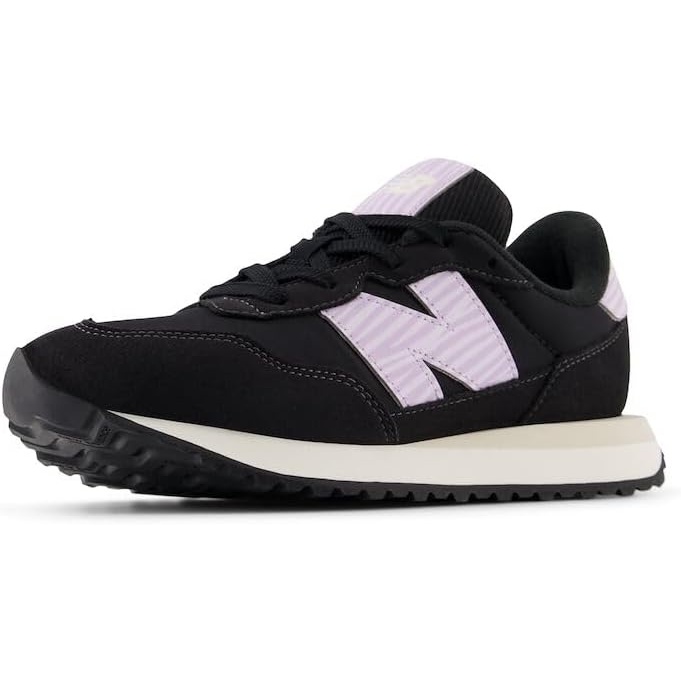 image:imageNew Balance Kids 237 V1 Laceup SneakerBlackLilac Glo