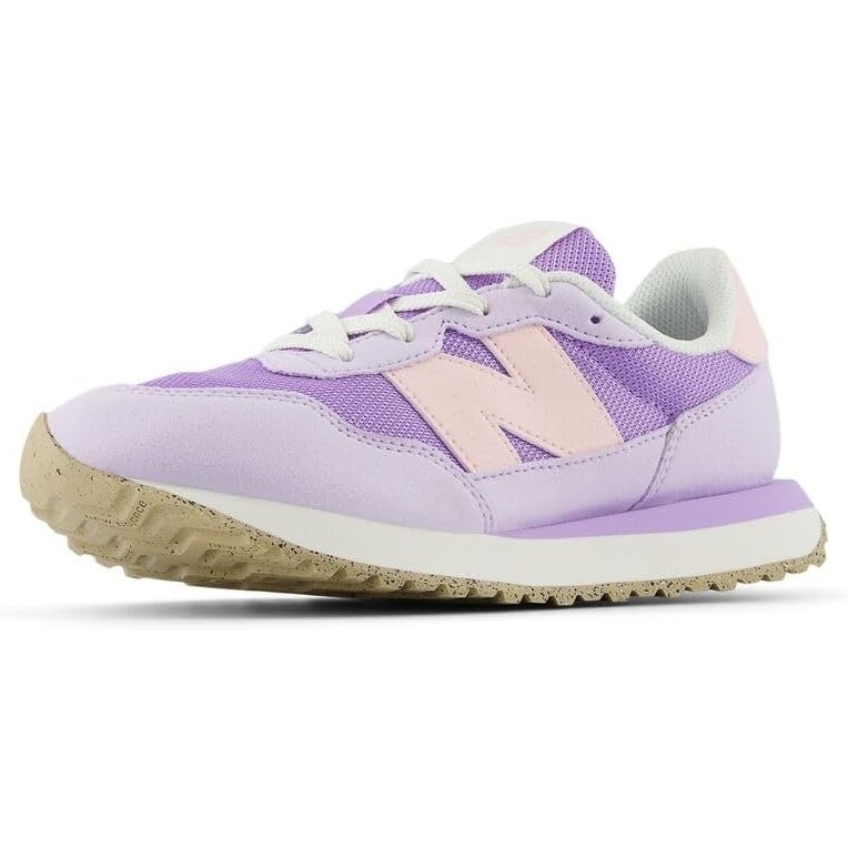 image:imageNew Balance Kids 237 V1 Laceup SneakerLilac GloShell Pink