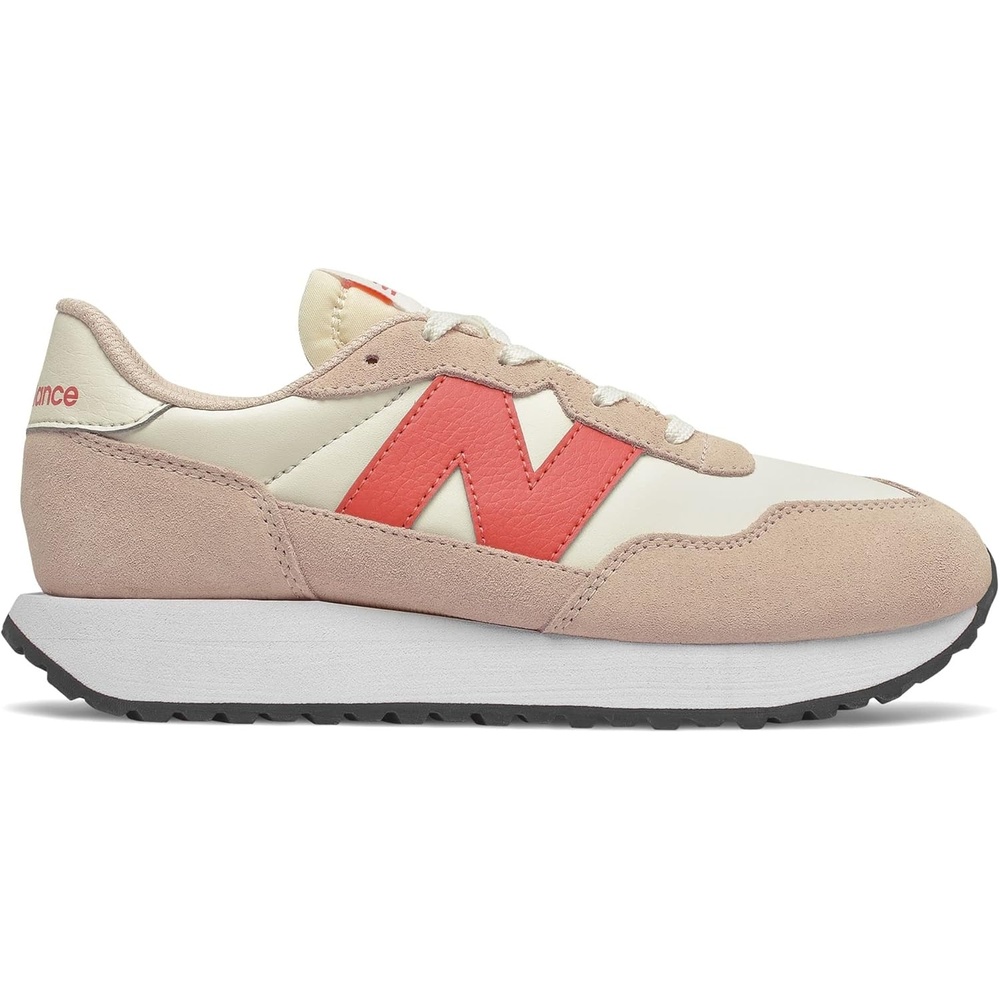 image:imageNew Balance Kids 237 V1 Laceup SneakerOyster PinkMars Red