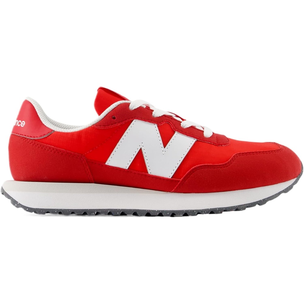 image:imageNew Balance Kids 237 V1 Laceup SneakerWhiteTrue Red