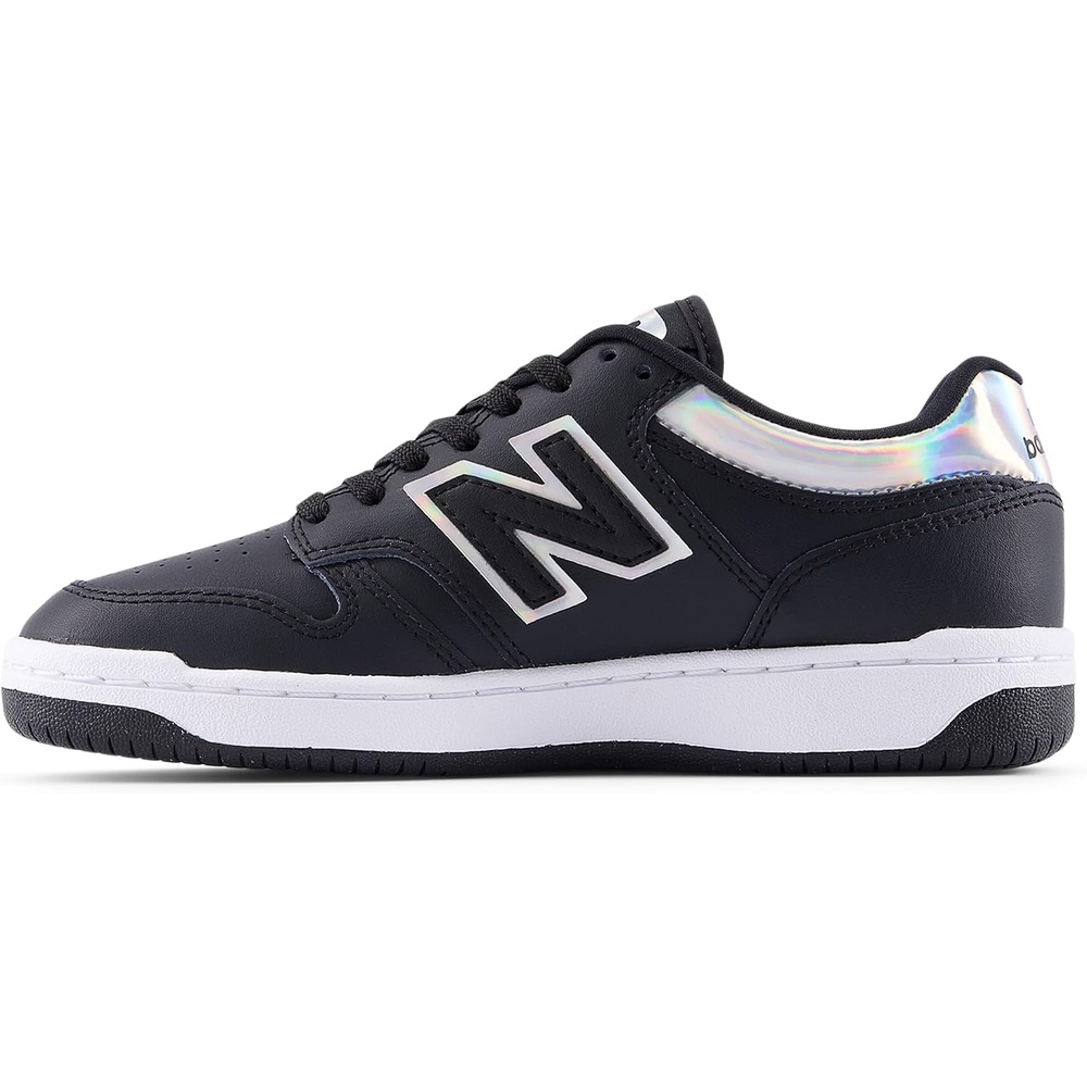 image:imageNew Balance Kids 480 V1 Laceup SneakerBlackWhite Iridescent