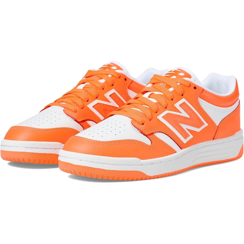 image:imageNew Balance Kids 480 V1 Laceup SneakerHot MangoWhite
