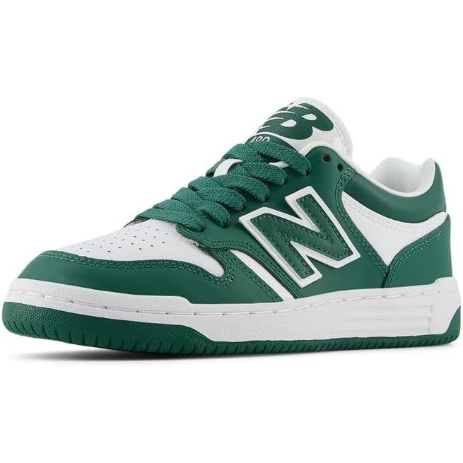 image:imageNew Balance Kids 480 V1 Laceup SneakerTeam Forest GreenWhite