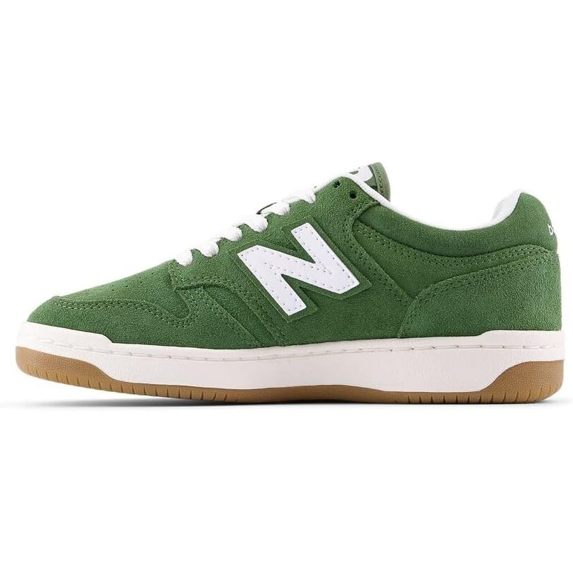 image:imageNew Balance Kids 480 V1 Laceup SneakerWhiteDark Alpine Green