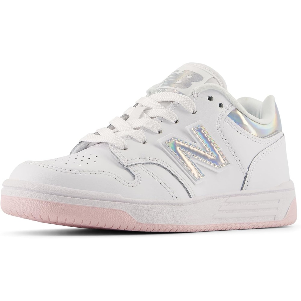image:imageNew Balance Kids 480 V1 Laceup SneakerWhiteRose Sugar