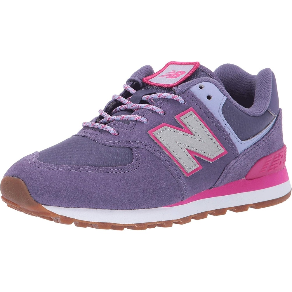 image:imageNew Balance Kids 574 V1 Neo Sole Laceup Casual ShoesViolet FluoriteCarnival