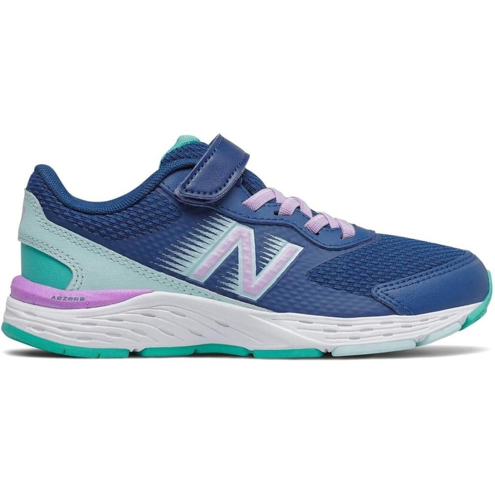 image:imageNew Balance Kids 680 V6 Hook and Loop Running ShoeBlueDark Violet GloWhite Mint