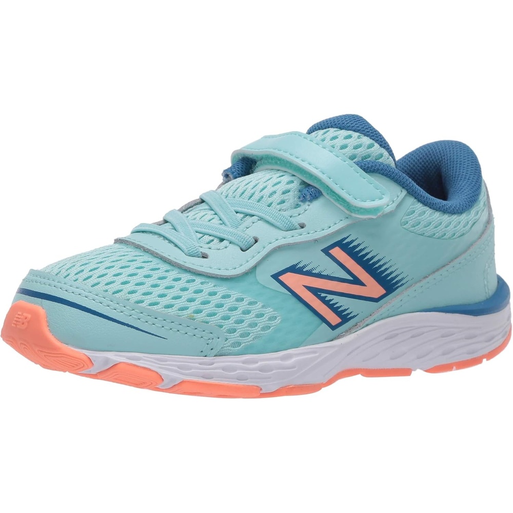 image:imageNew Balance Kids 680 V6 Hook and Loop Running ShoeBlueMakoPink