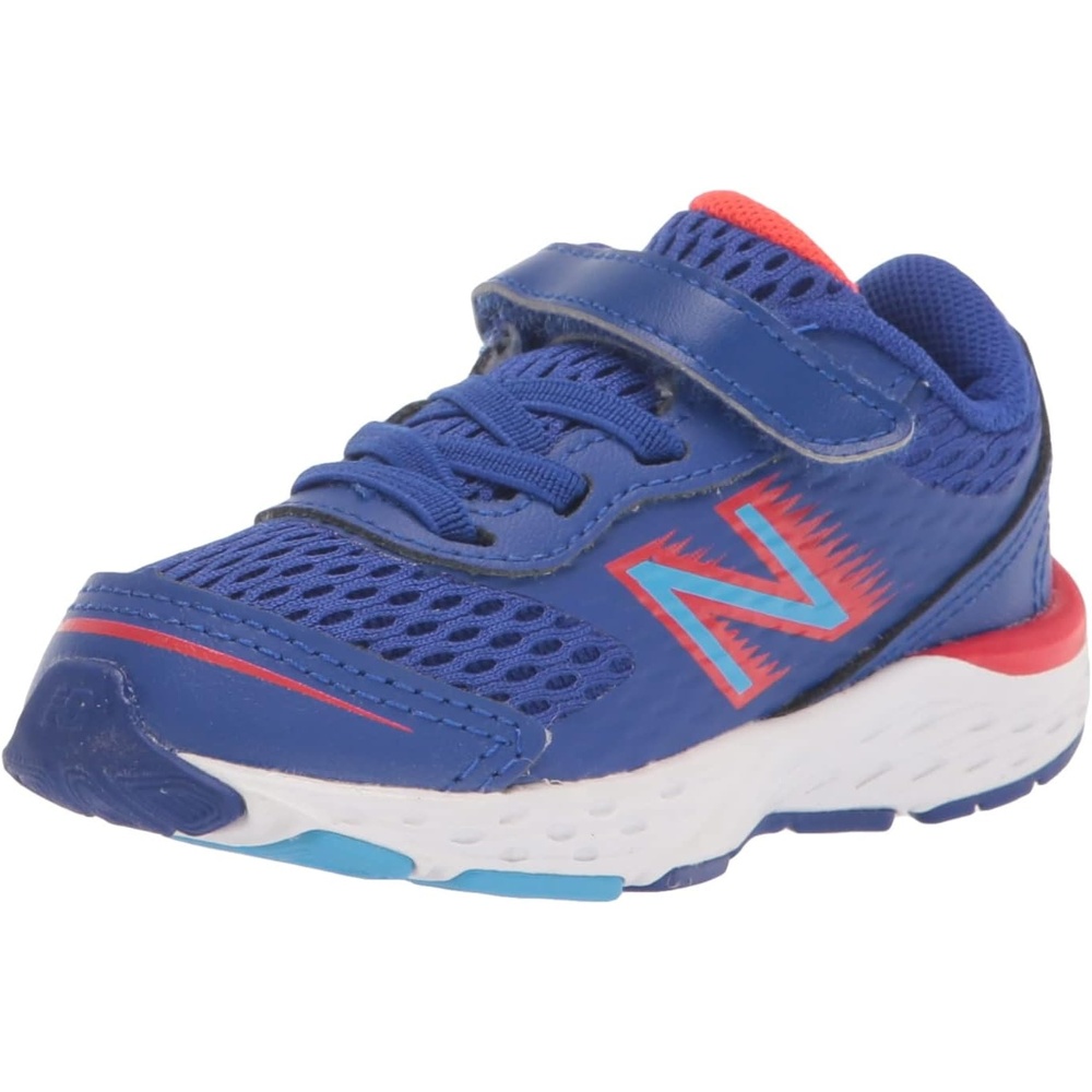 image:imageNew Balance Kids 680 V6 Hook and Loop Running ShoeInfinity BlueNeo FlameVibrant Sky
