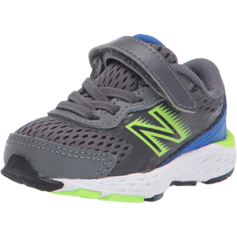 image:imageNew Balance Kids 680 V6 Hook and Loop Running ShoeLeadCobaltEnergy Lime