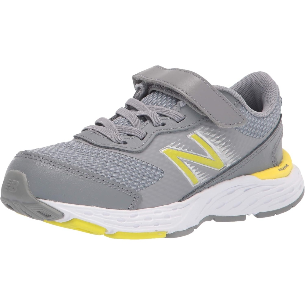image:imageNew Balance Kids 680 V6 Hook and Loop Running ShoeSteelFirst LightSilver Metallic