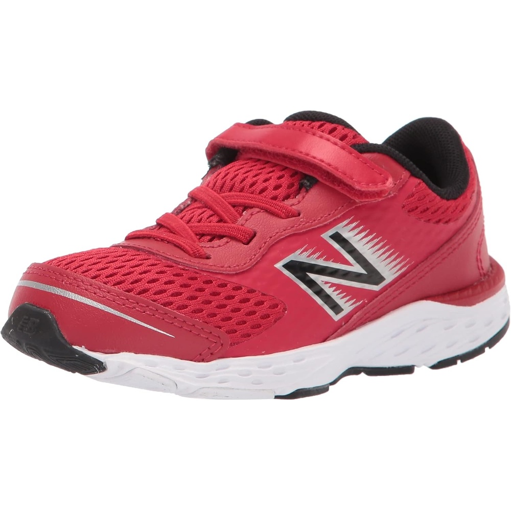 image:imageNew Balance Kids 680 V6 Hook and Loop Running ShoeTeam RedBlackSilver Metallic