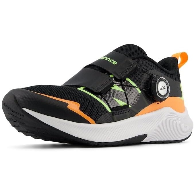 image:imageNew Balance Kids DynaSoft Reveal V4 Boa Running ShoeBlackBleached Lime GloHot Mango
