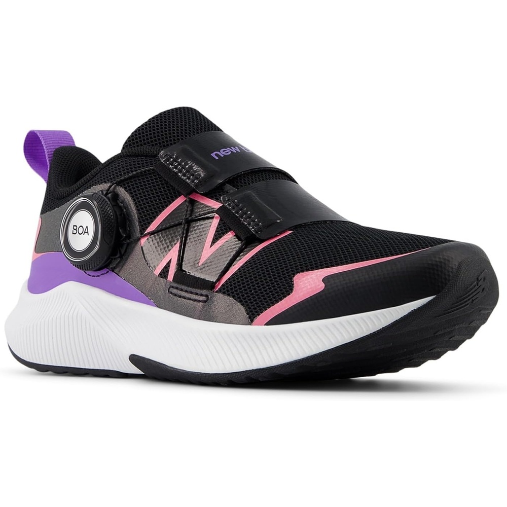 image:imageNew Balance Kids DynaSoft Reveal V4 Boa Running ShoeBlackSignal PinkViolet Crush