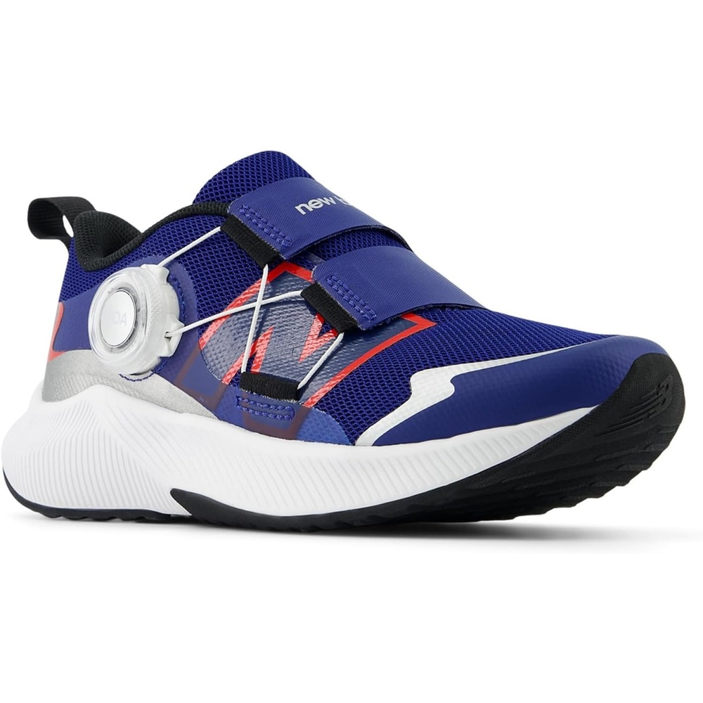 image:imageNew Balance Kids DynaSoft Reveal V4 Boa Running ShoeInkwell With Team Red and Silver Metallic