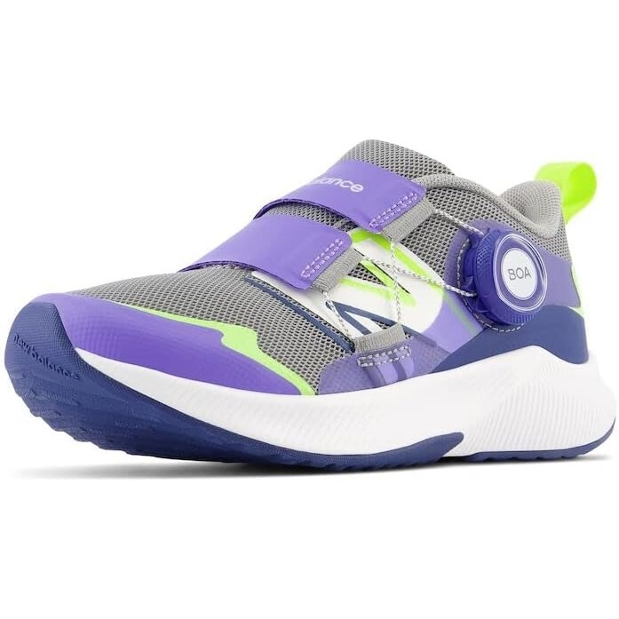image:imageNew Balance Kids DynaSoft Reveal V4 Boa Running ShoeShadow GreyElectric IndigoThirty Watt