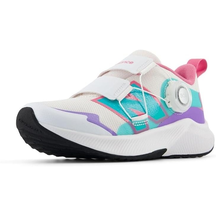 image:imageNew Balance Kids DynaSoft Reveal V4 Boa Running ShoeWhiteViolet CrushCyber Jade