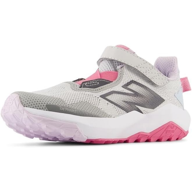 image:imageNew Balance Kids Dynasoft Nitrel V6 Hook and Loop Road Running ShoesGrey MatterReal PinkQuarry Blue