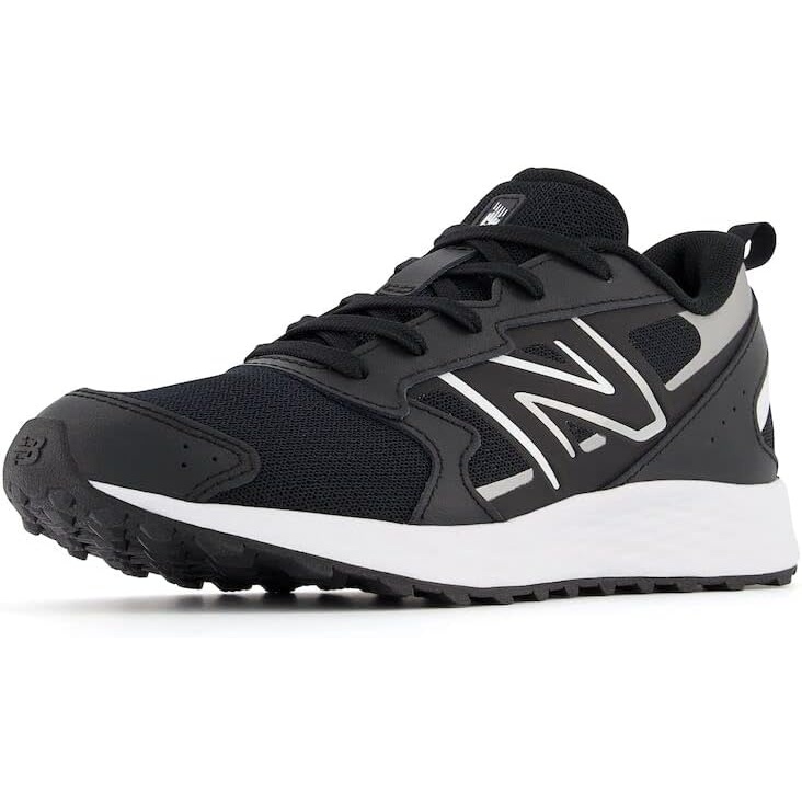 image:imageNew Balance Kids Fresh Foam 650 V1 Laceup Running ShoeBlackMetallic SilverWhite
