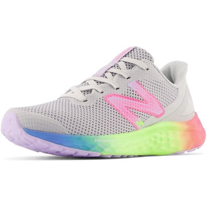 image:imageNew Balance Kids Fresh Foam Arishi V4 Running Shoe Little KidLight AluminumCyber LilacNeon Pink