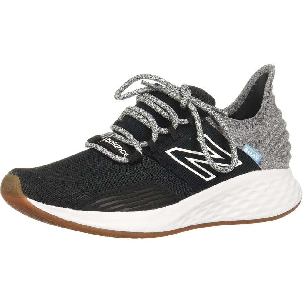 image:imageNew Balance Kids Fresh Foam Roav V1 Laceup Sneaker Road Running ShoesBlackLight Aluminum