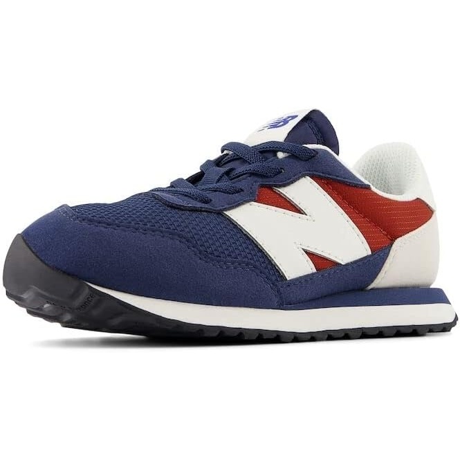 image:imageNew Balance Kids Kids 237 Bungee Lace Sneaker Casual ShoesNb NavyBrick RedWhite
