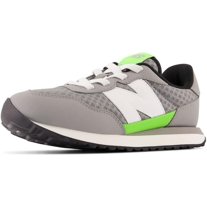 image:imageNew Balance Kids Kids 237 Bungee Lace Sneaker  Casual ShoesShadow GreyPixel Green