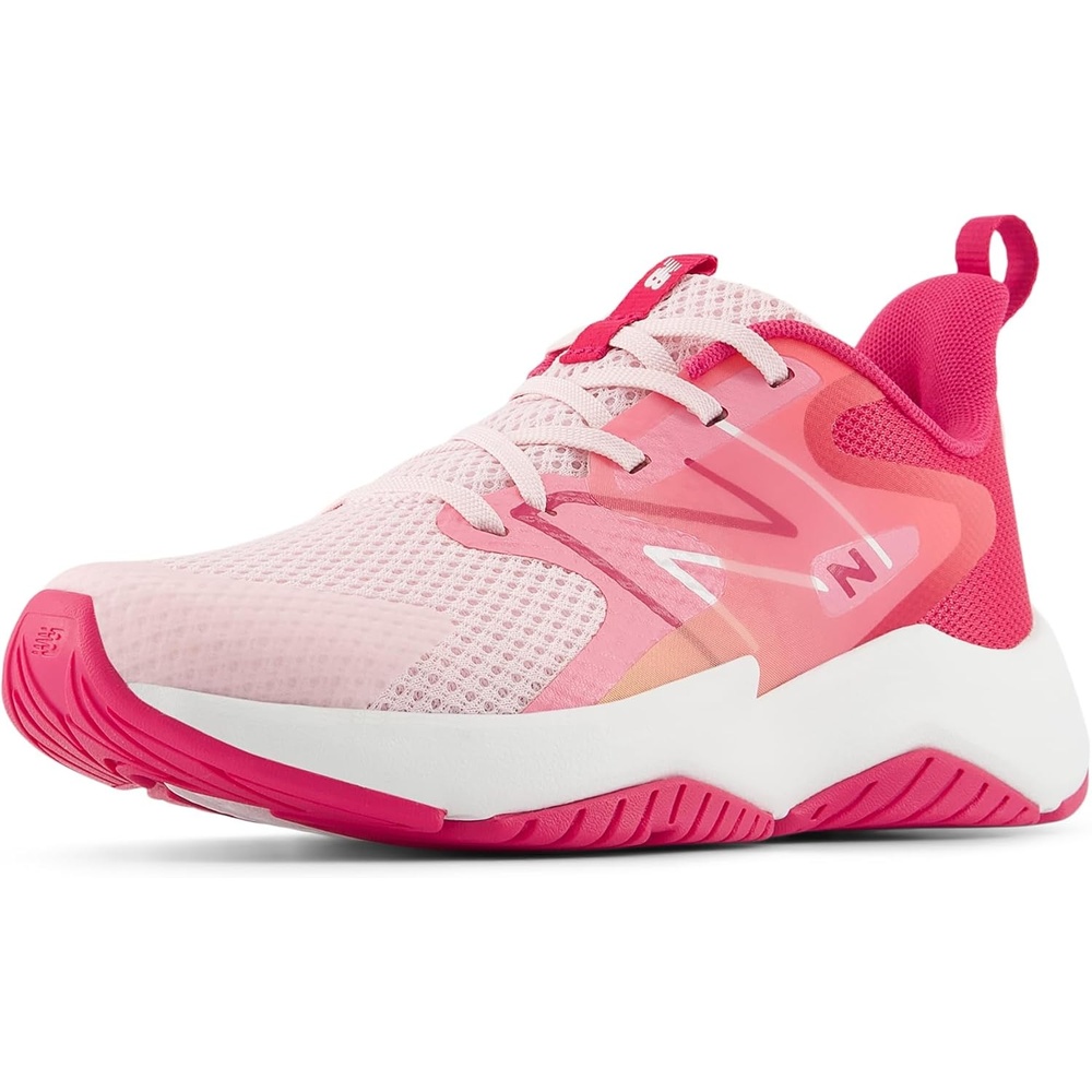 image:imageNew Balance Kids Rave Run V2 LaceUp Running Shoes Road Running ShoesRose SugarCarnival PinkSignal Pink