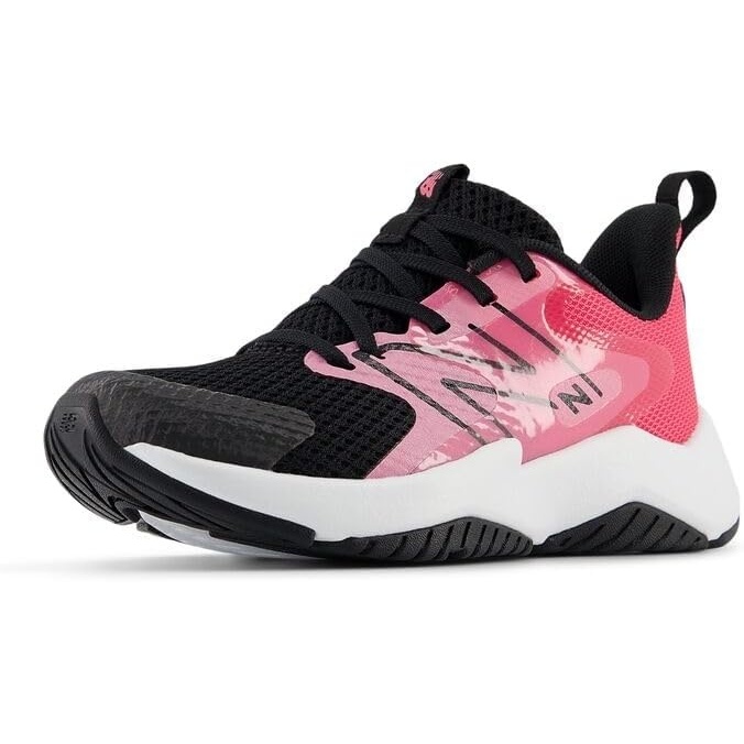 image:imageNew Balance Kids Rave Run V2 LaceUp Running Shoes Road Running ShoesSignal PinkBlack