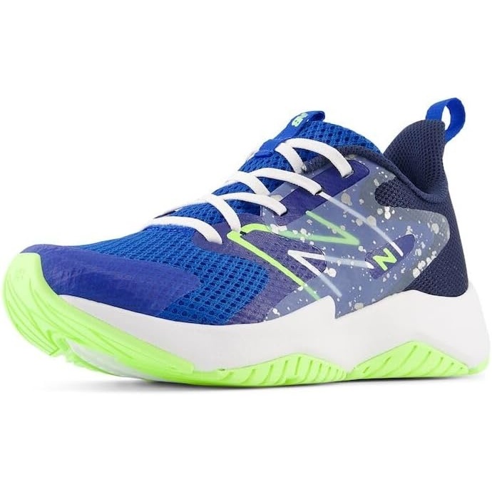 image:imageNew Balance Kids Rave Run V2 LaceUp Running Shoes Road Running ShoesTeam RoyalBlue OasisBleached Lime Glo