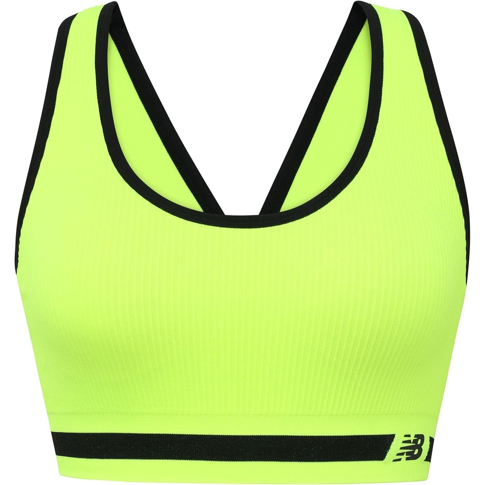 image:imageNew Balance Womens Seamless Racerback Sports Bra with Allover Texture and Engineered BreathabilityHilite