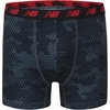 New Balance Boys’ 3.5″ Underwear, Performance Boxer Briefs (4 Pack)(Magnet Print/Team Red/Black/Team Red Print)