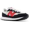 New Balance Kids 237 V1 Lace-up Sneaker(Grey Matter/True Red)