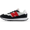New Balance Kids 237 V1 Lace-up Sneaker(Grey Matter/True Red)