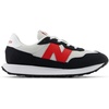 New Balance Kids 237 V1 Lace-up Sneaker(Grey Matter/True Red)